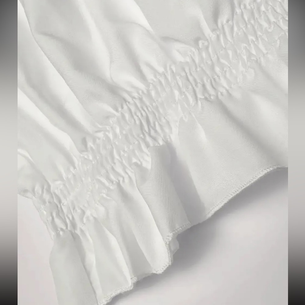 Off The Shoulder Ruffle White Top - Picture 3 of 7